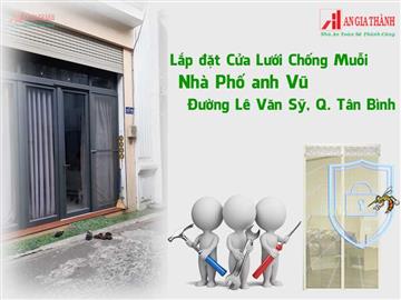 Lắp cửa lưới chống muỗi tại nhà phố anh Vũ | đường Lê Văn Sỹ quận Tân Bình